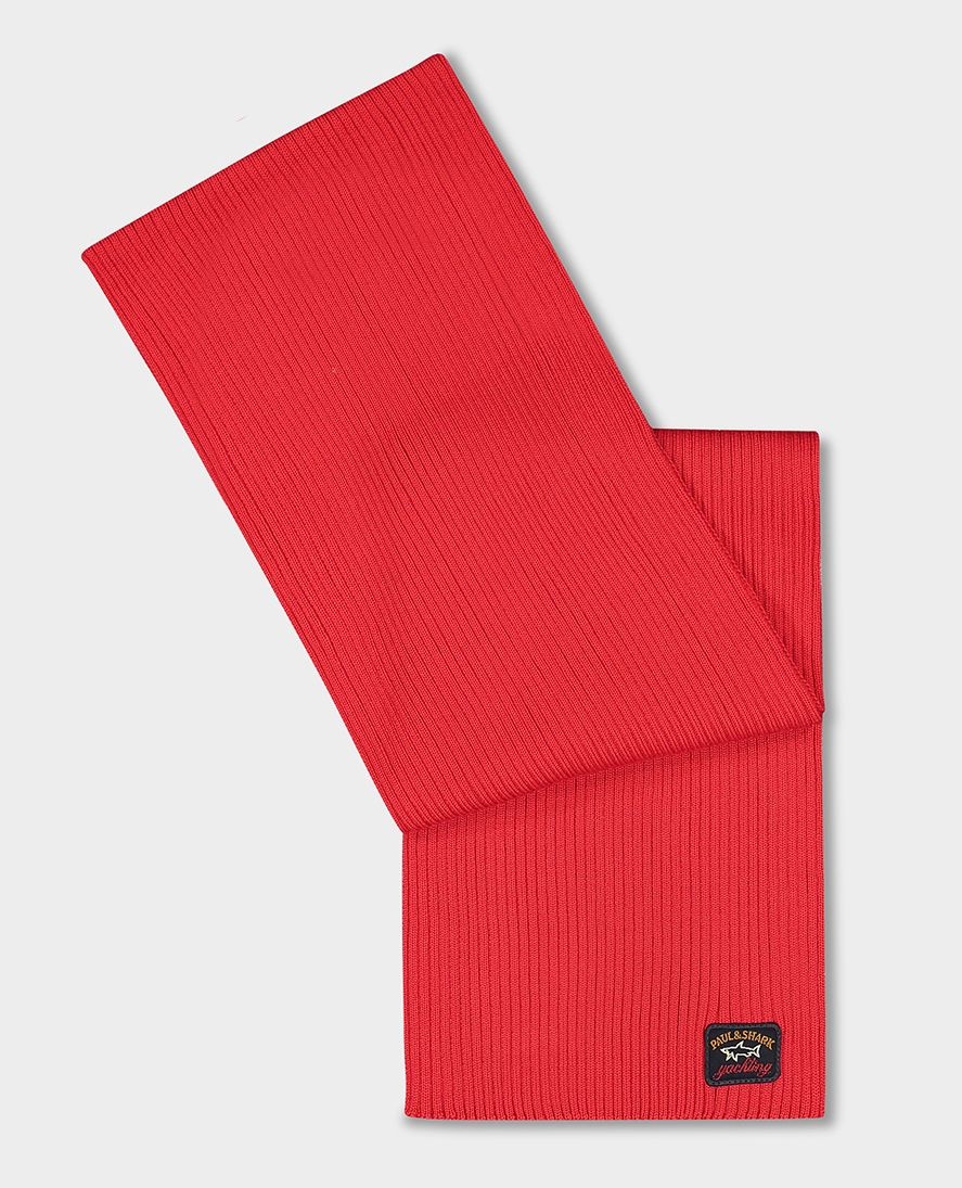 Wool scarf with iconic badge - 4