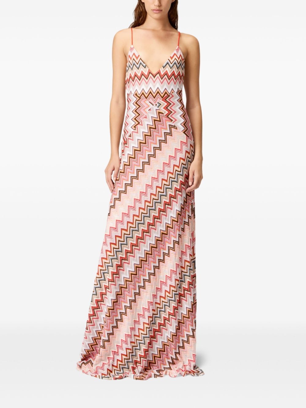 zigzag-pattern maxi dress - 2