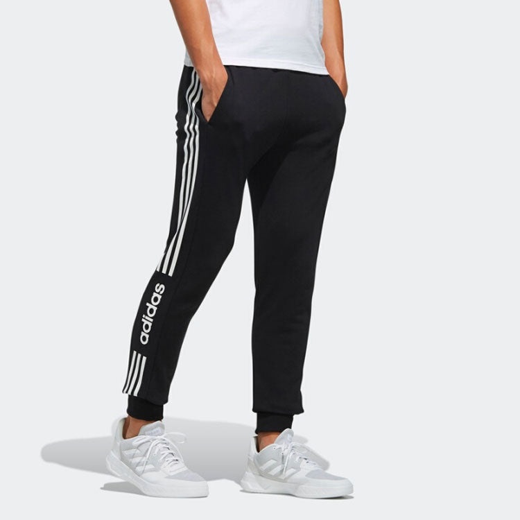 adidas neo Side logo Printing Slim Fit Casual Sports Long Pants Black EI4734 - 6