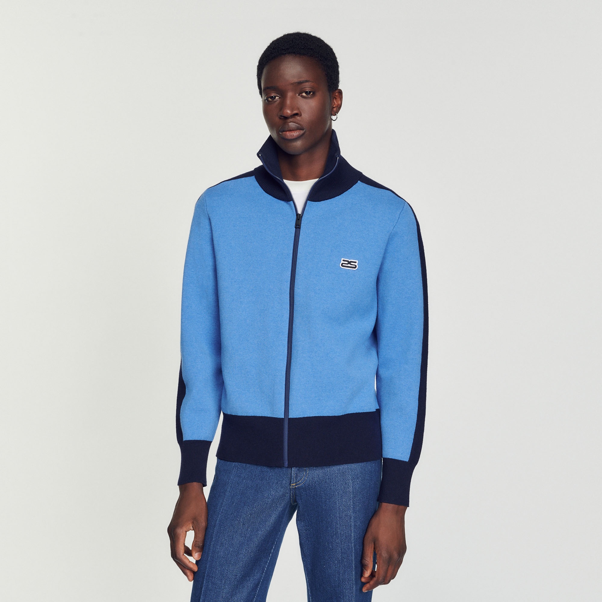 Two-tone zip cardigan - 2