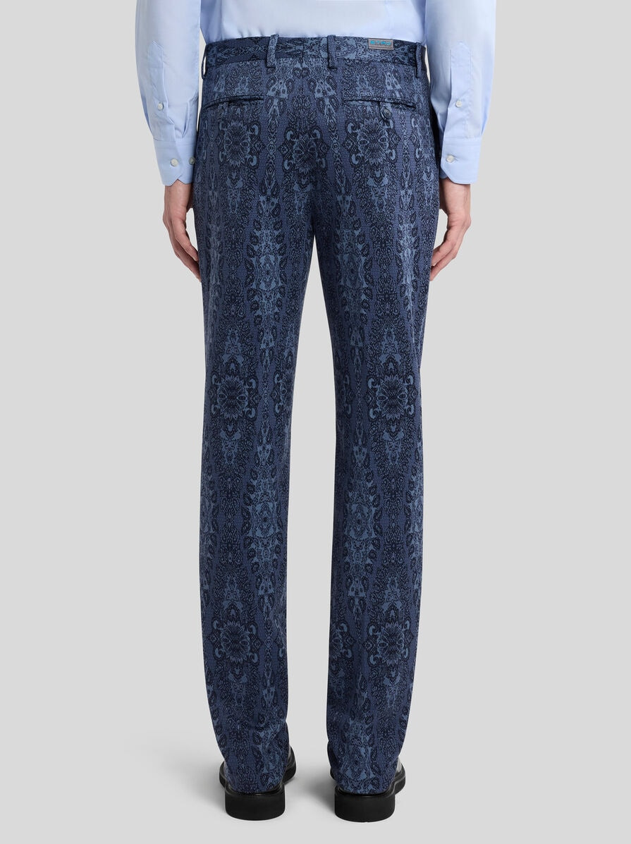 COTTON JACQUARD TROUSERS - 4