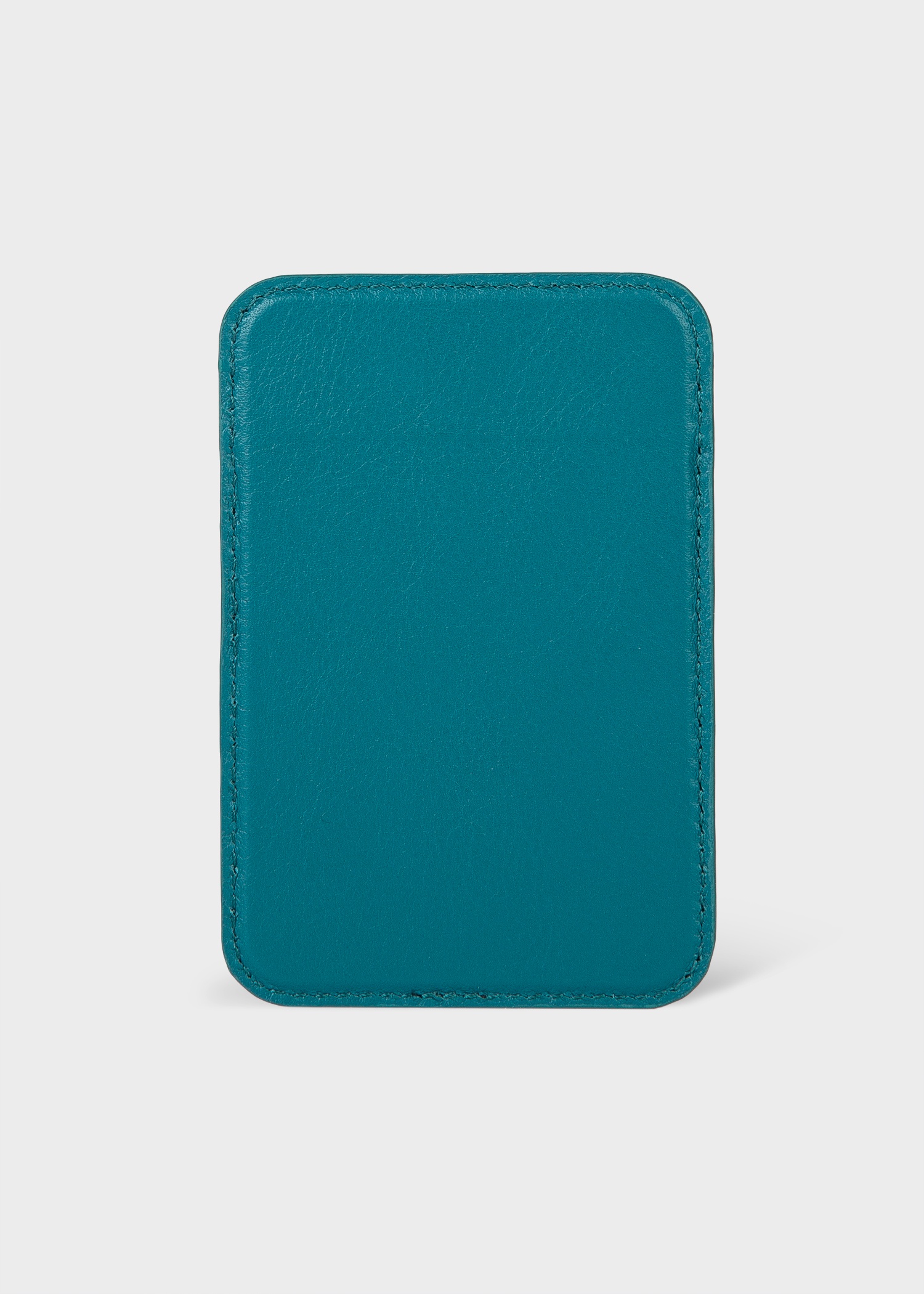 Paul Smith + Native Union Teal Leather Magsafe Magnetic iPhone Wallet - 3