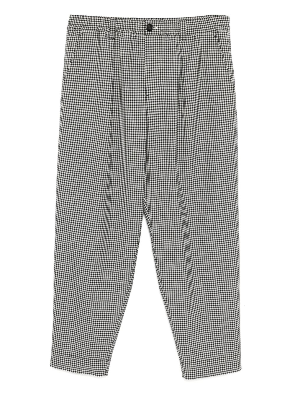 checked print pants - 1