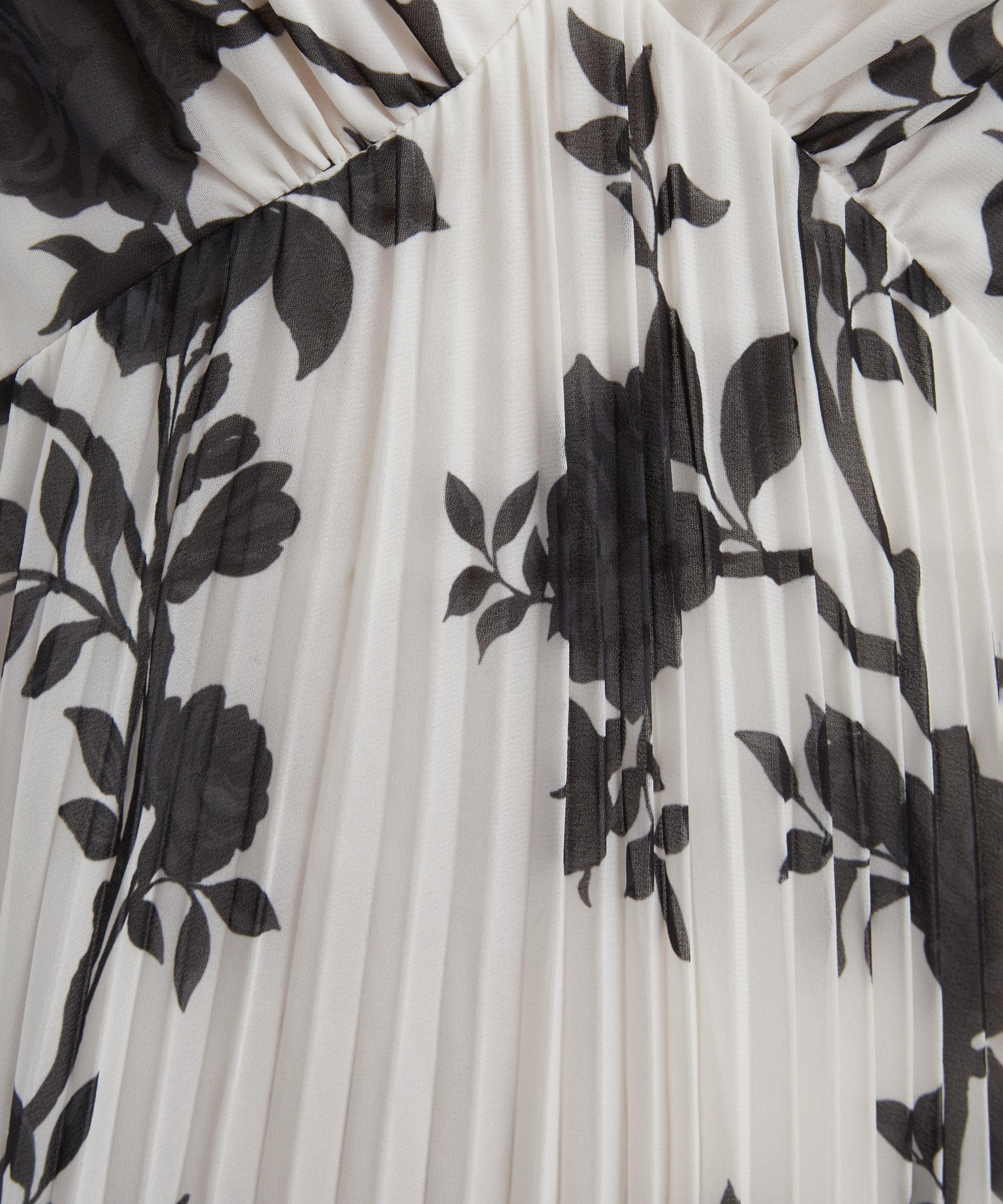 Floral Print Chiffon Maxi Dress - 5