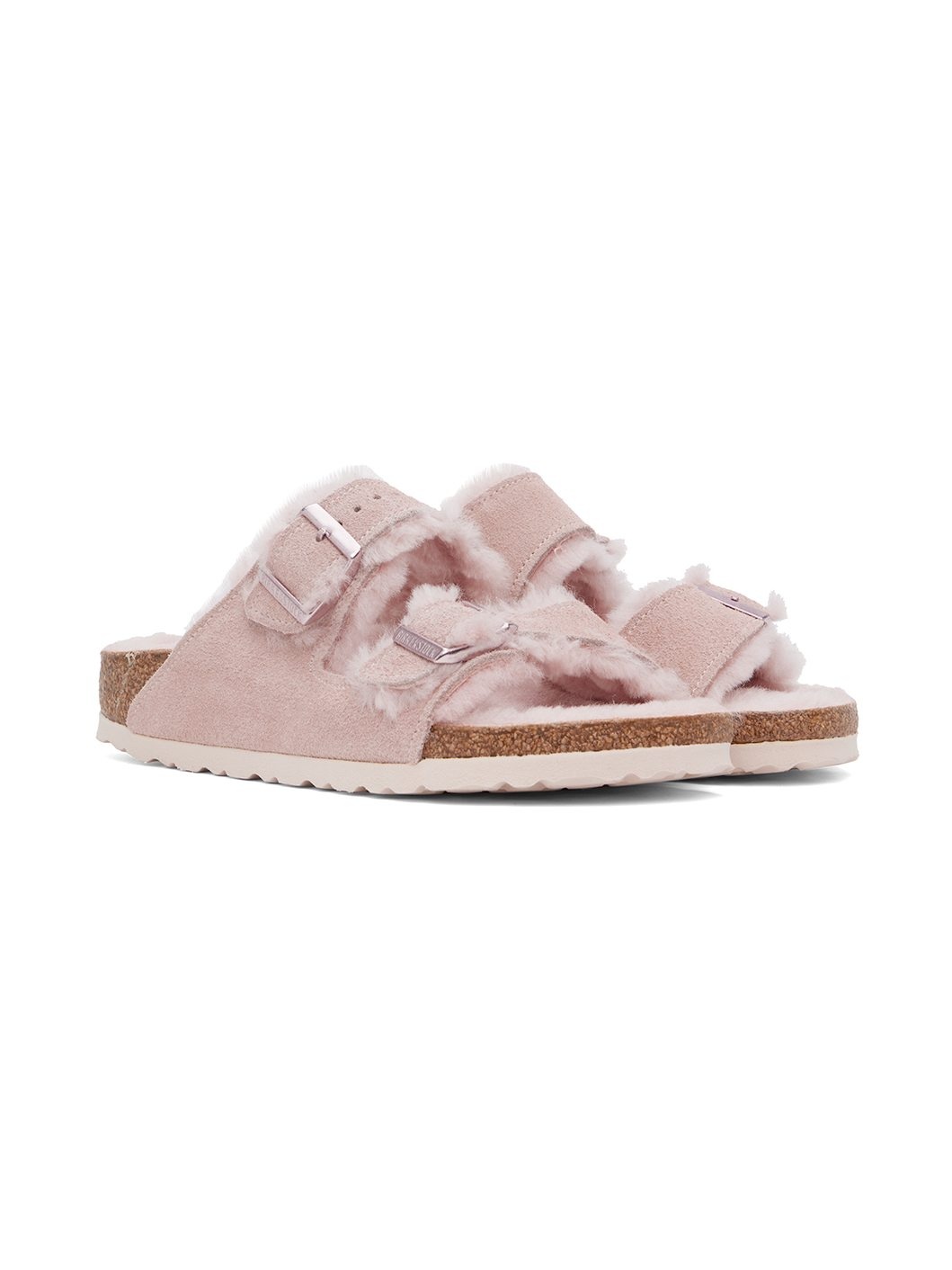 Pink Narrow Arizona Shearling Sandals - 4