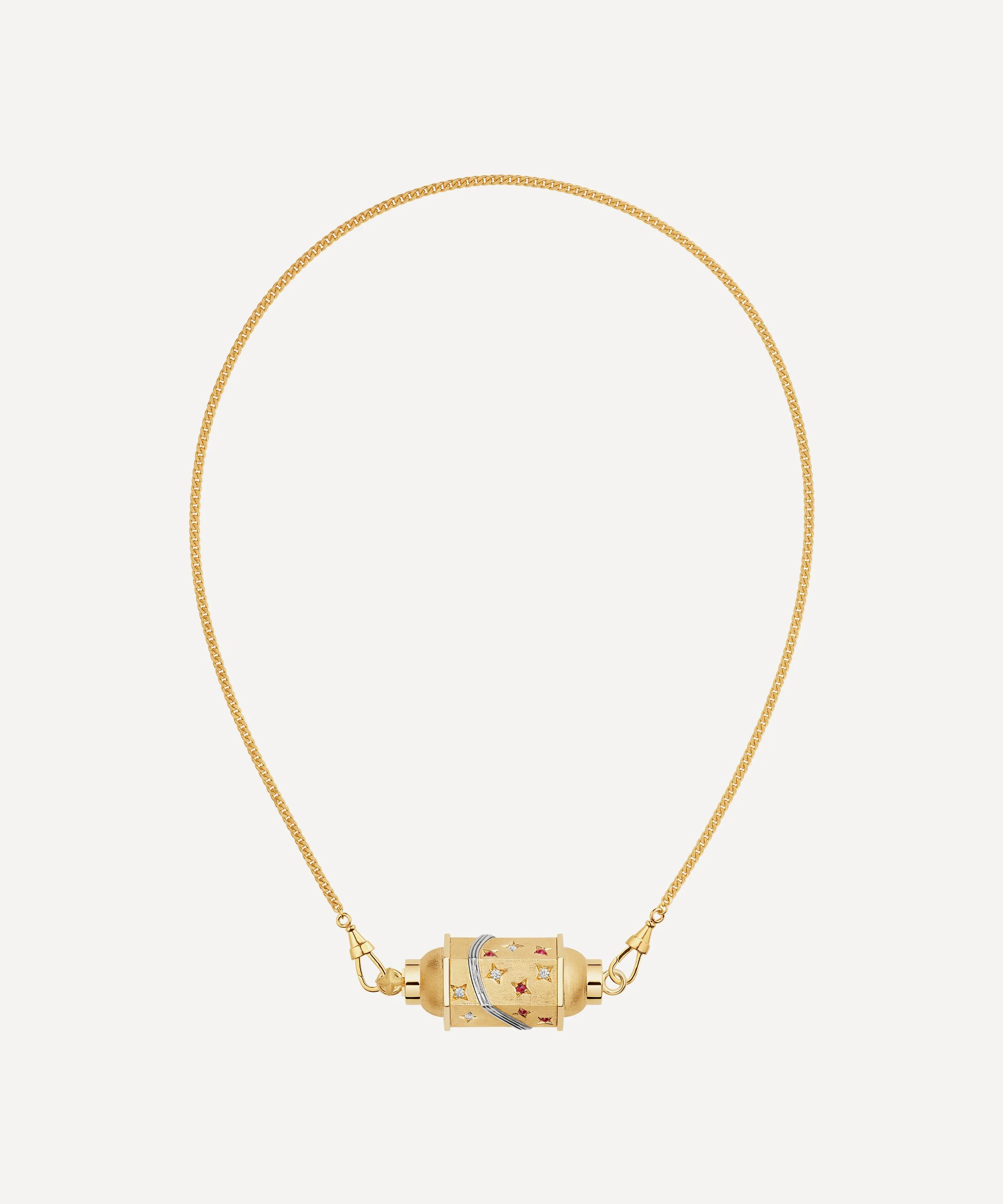 18ct Gold Milky Way Locket Necklace - 1