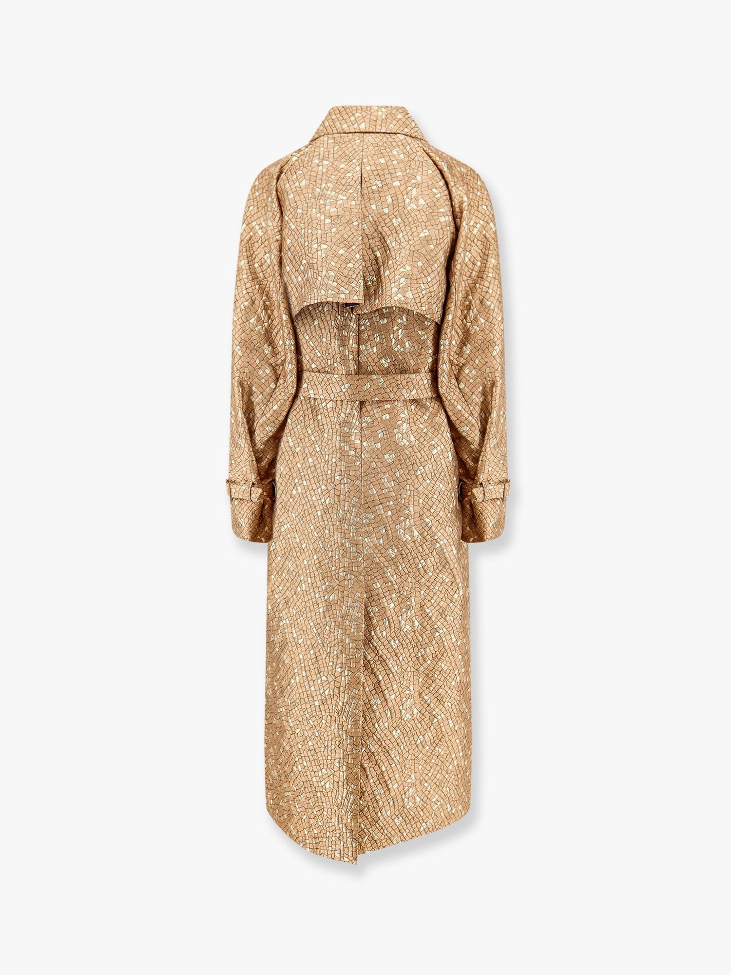 Max Mara Women Salsa Oversize Jacquard Fabric Trench With Mosaic Effect - 4