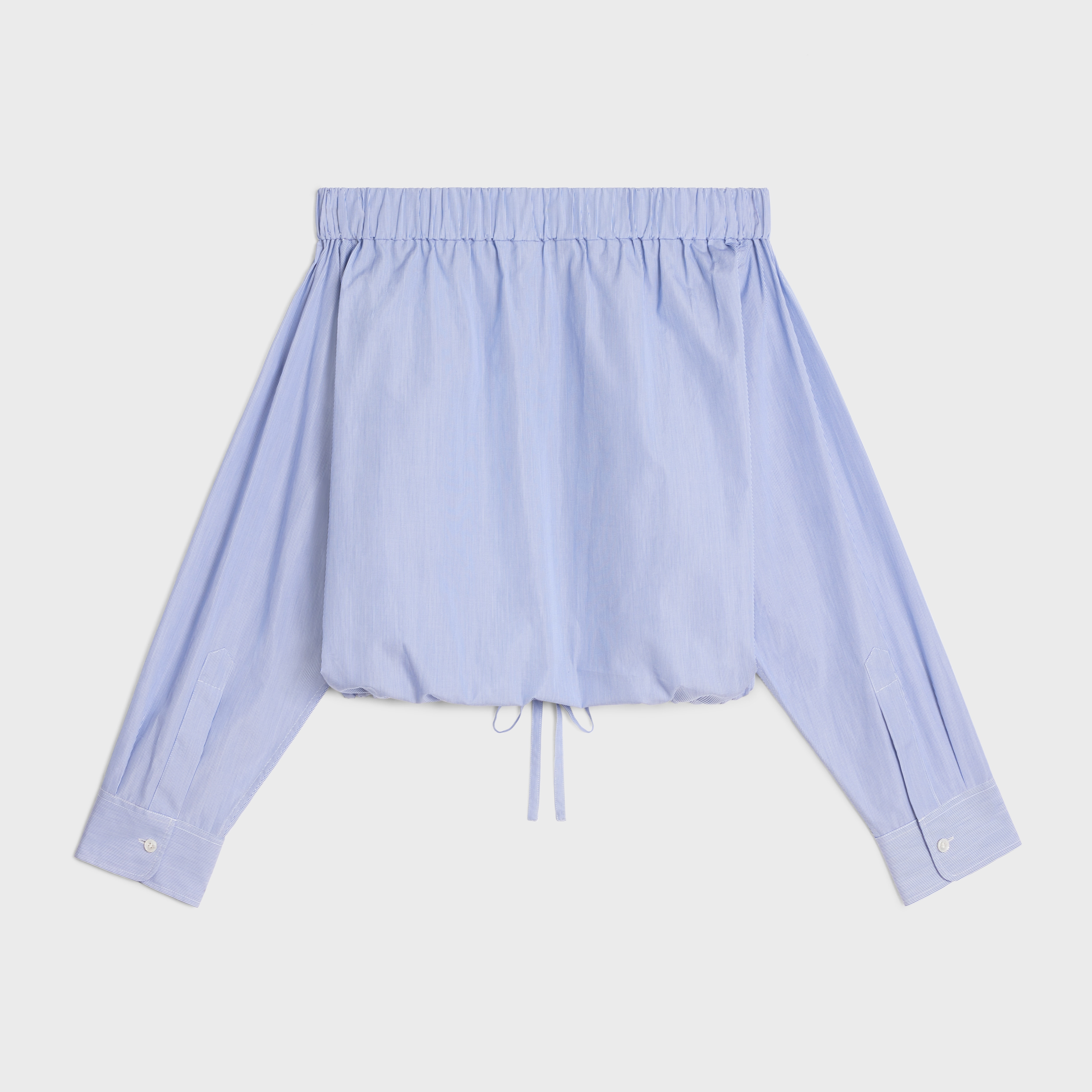 off-the-shoulder shirt in cotton poplin - 2