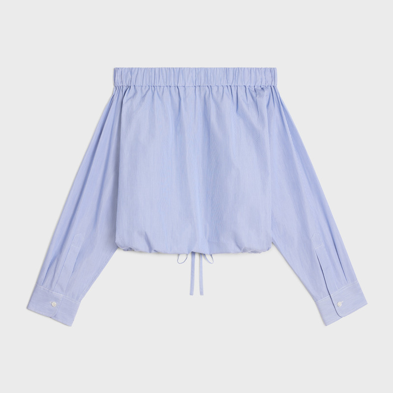 CELINE off-the-shoulder shirt in cotton poplin outlook