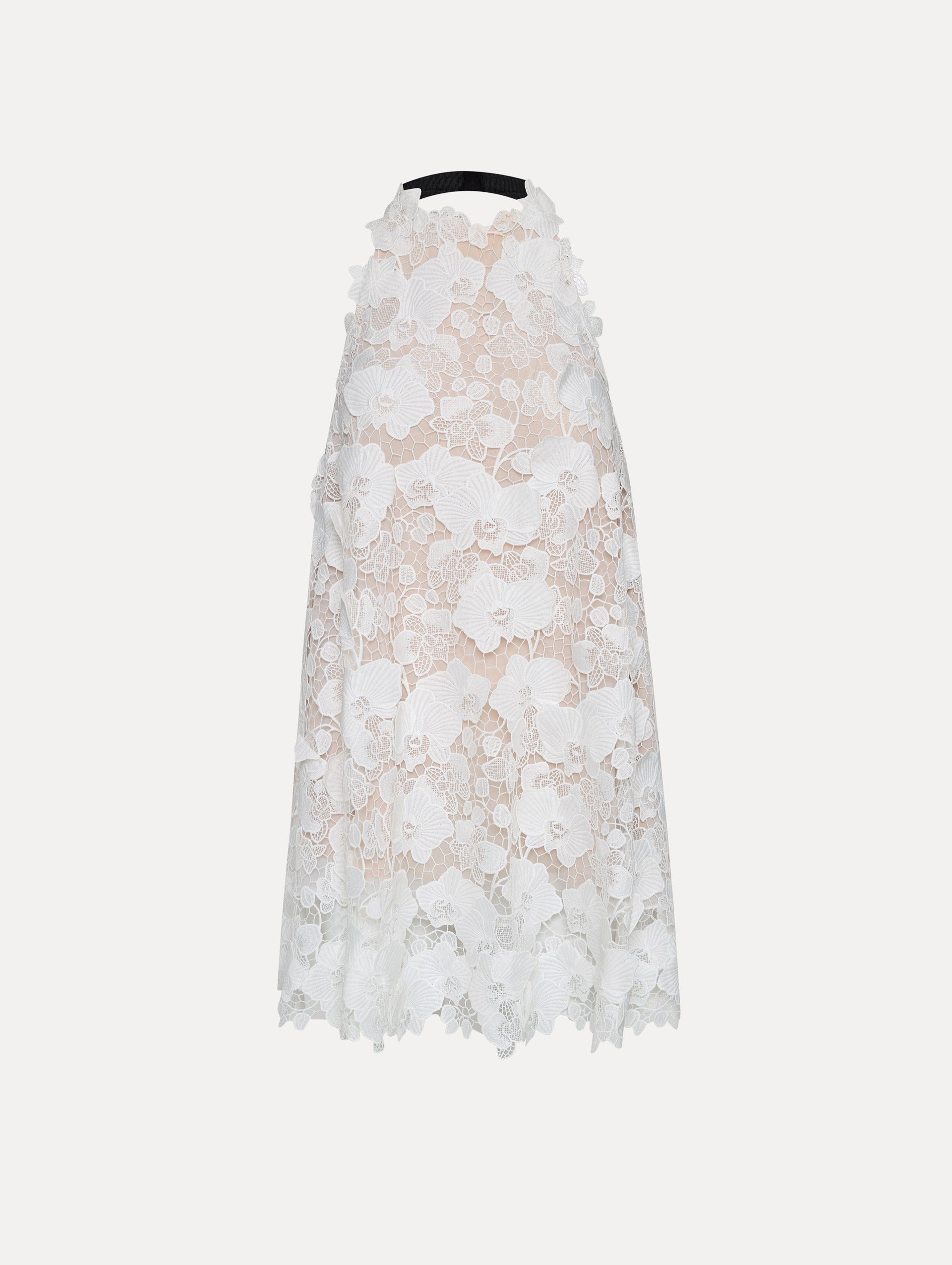 ORCHID EMBROIDERED GUIPURE DRESS - 1