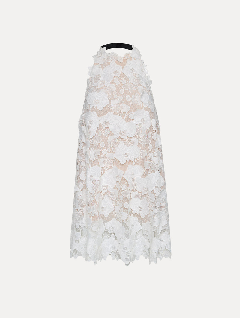 ORCHID EMBROIDERED GUIPURE DRESS 1
