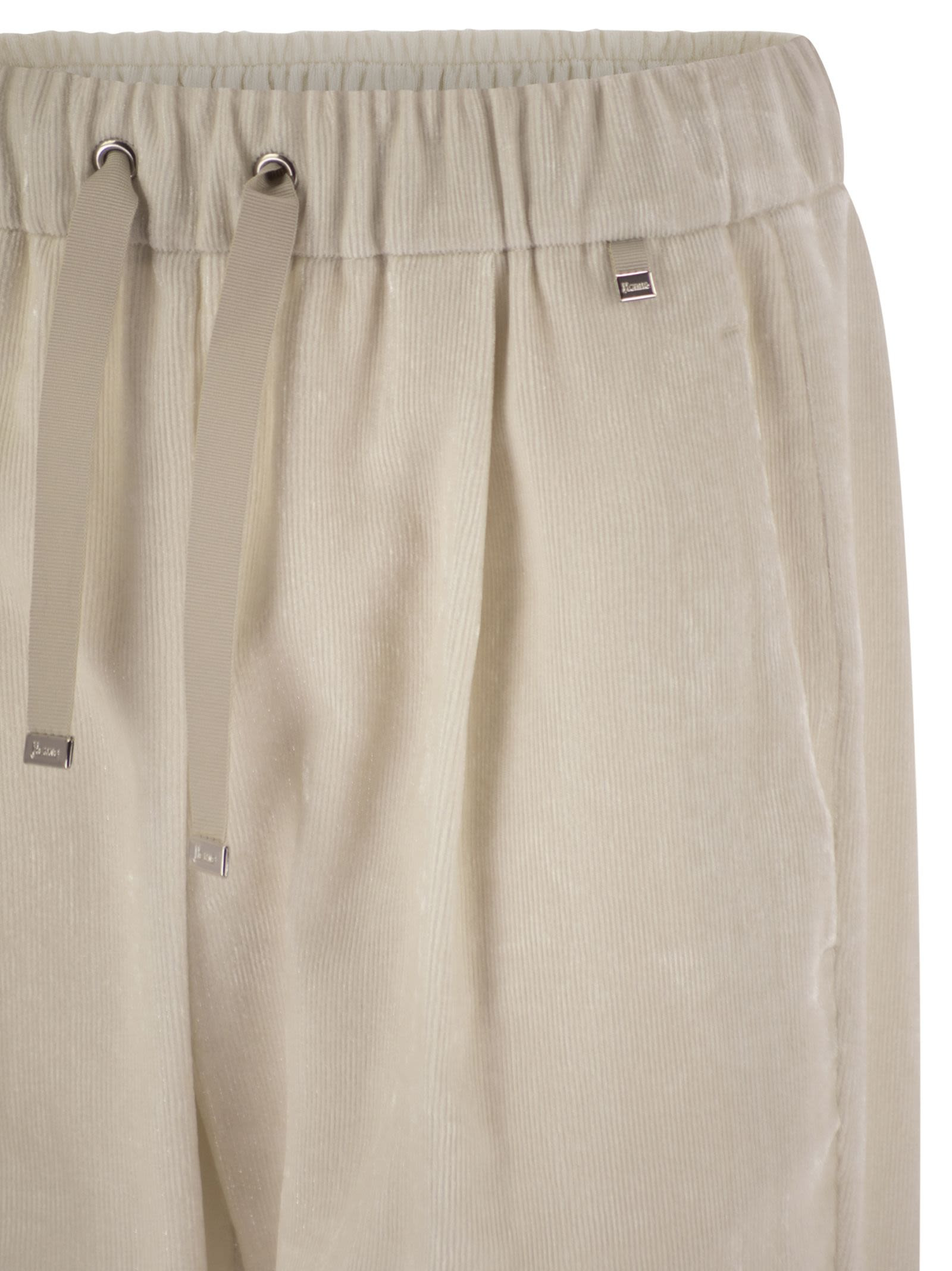 Herno Women Bright Corduroy Resort Trousers - 4