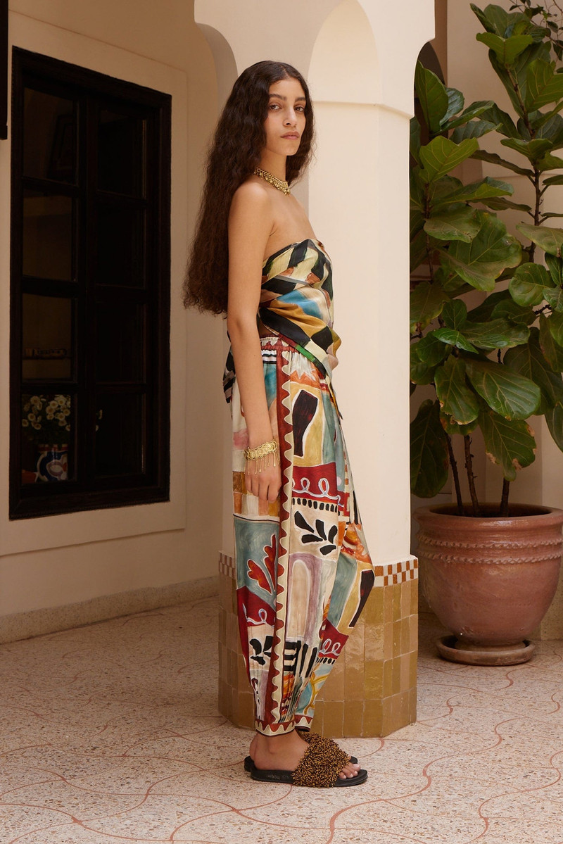 Michelle Tapered Silk Pant 3