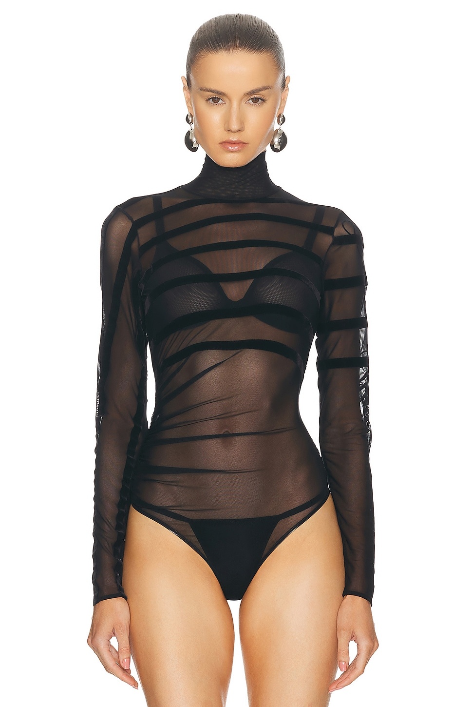 Gaultier & Mariniere Drapped Mesh Bodysuit - 2