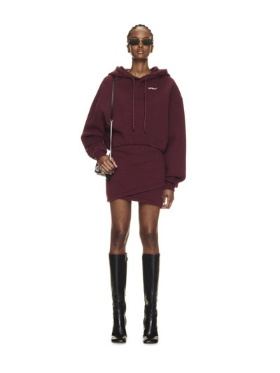 Off-White For All Book Hoodie Sweatdres Burgundy outlook