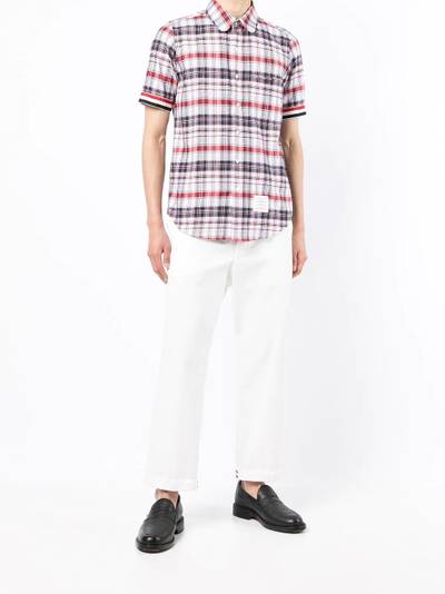 Thom Browne check short-sleeve shirt outlook