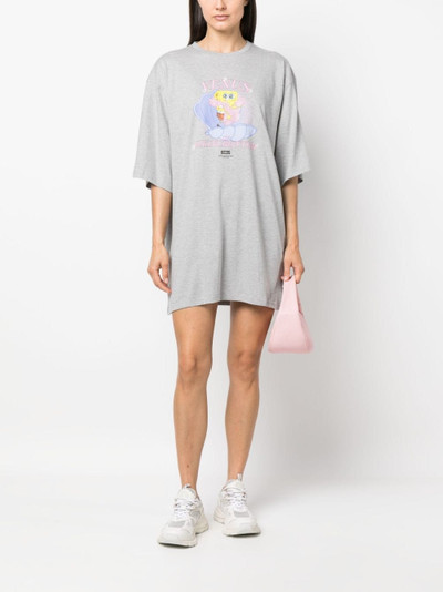 GCDS x SpongeBob printed cotton-jersey T-shirt dress outlook