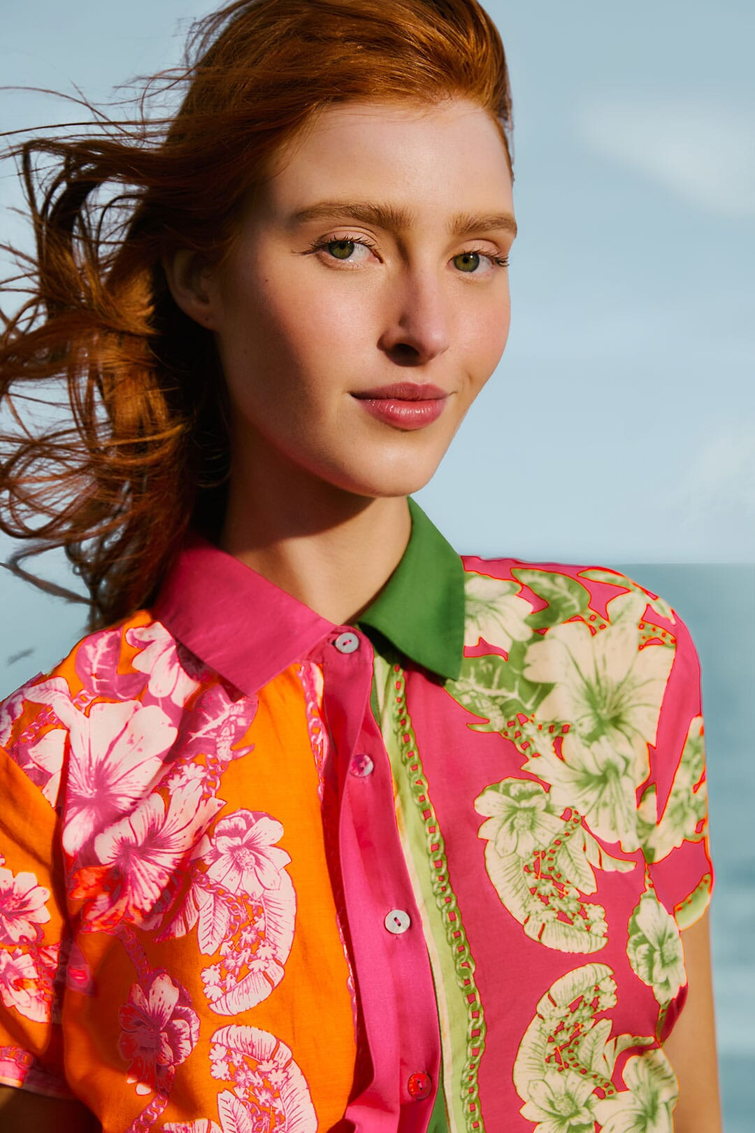 Mixed Scarves Floral Elegance Shirt - 5