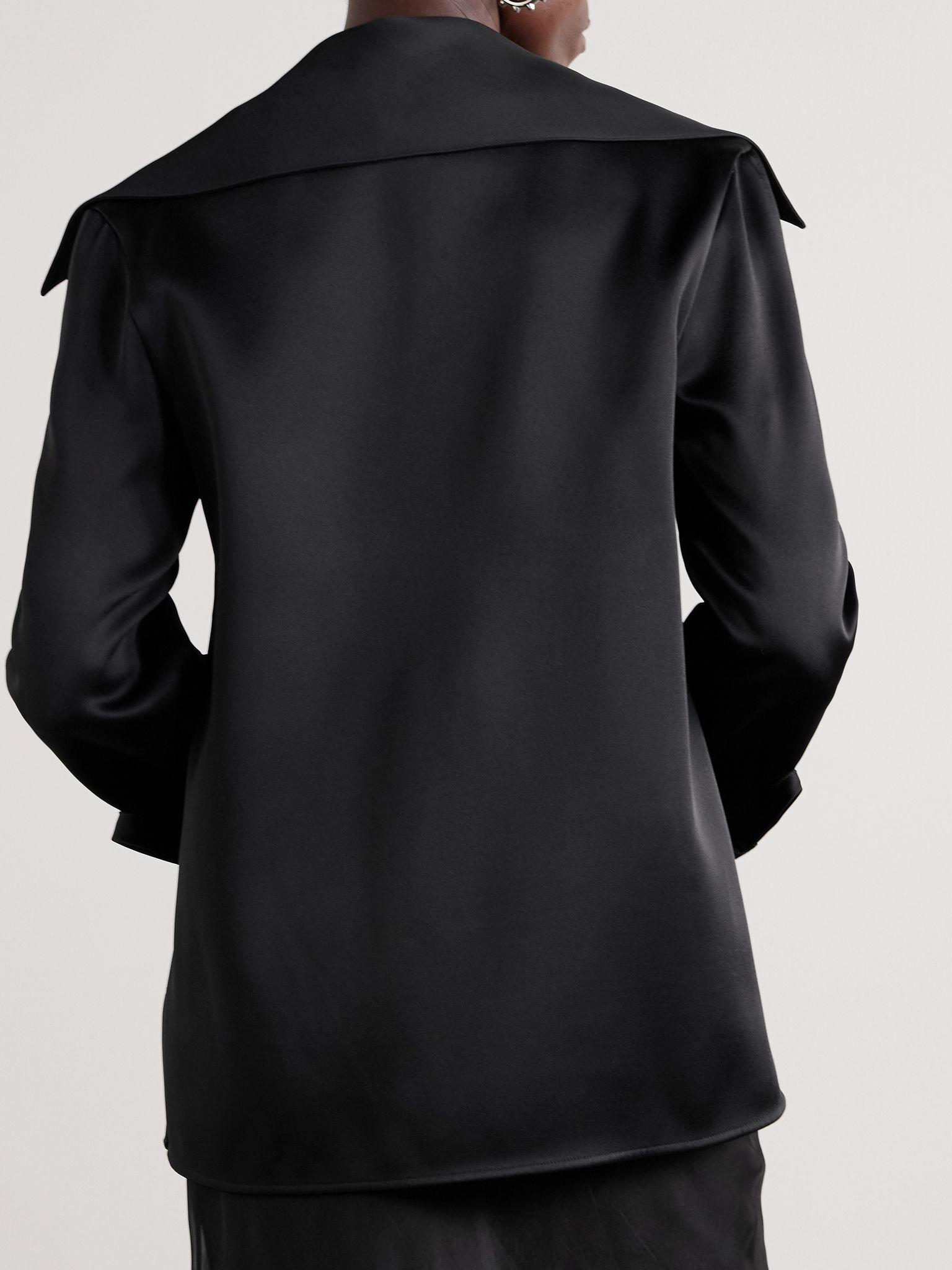 Satin-crepe blouse Black - 3