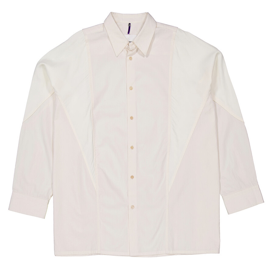 OAMC Men's Natural White Arrow Panelled Shirt - 5
