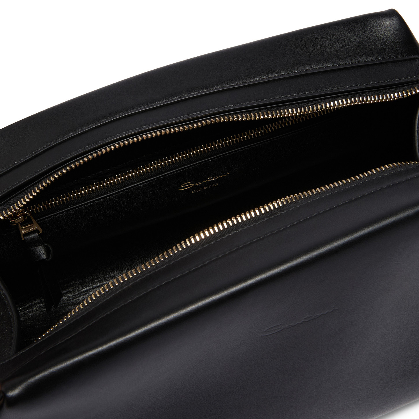 Black leather shoulder bag - 6