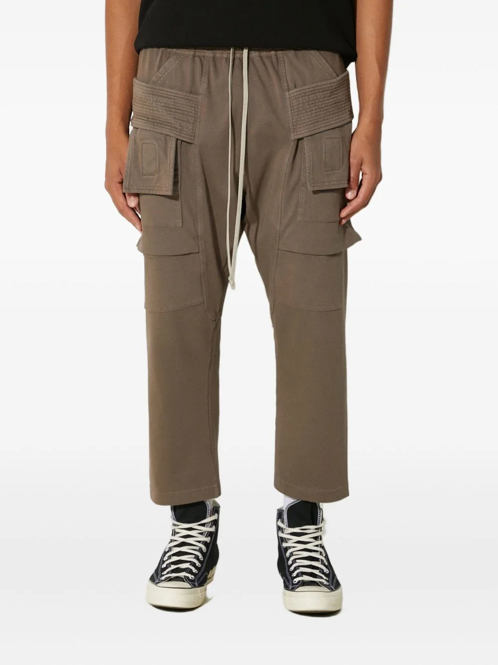 drawstring cargo trousers - 1