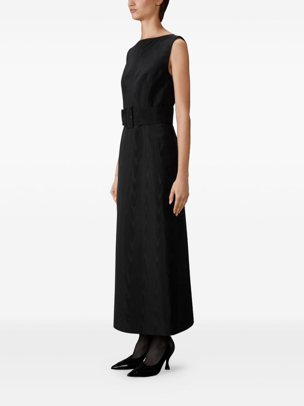 boat-neck belted maxi dress - 3