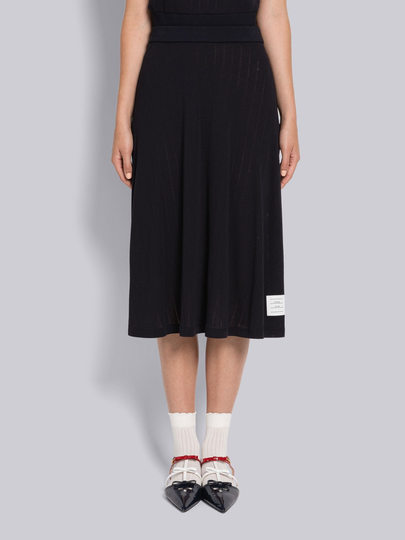 Pointelle Rib Below the Knee Skirt 1