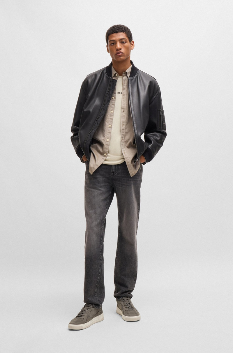 BOSS MIXED-MATERIAL TRAINERS WITH SUEDE AND LEATHER outlook