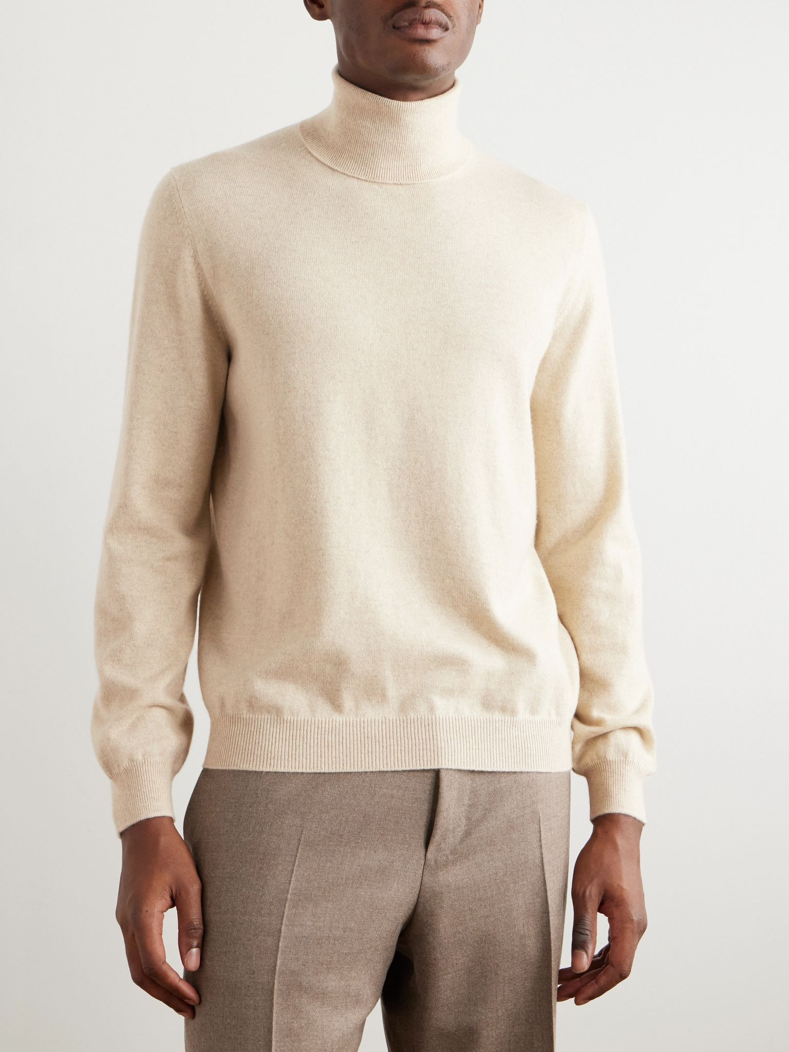 Arona Cashmere Rollneck Sweater Cream - 3
