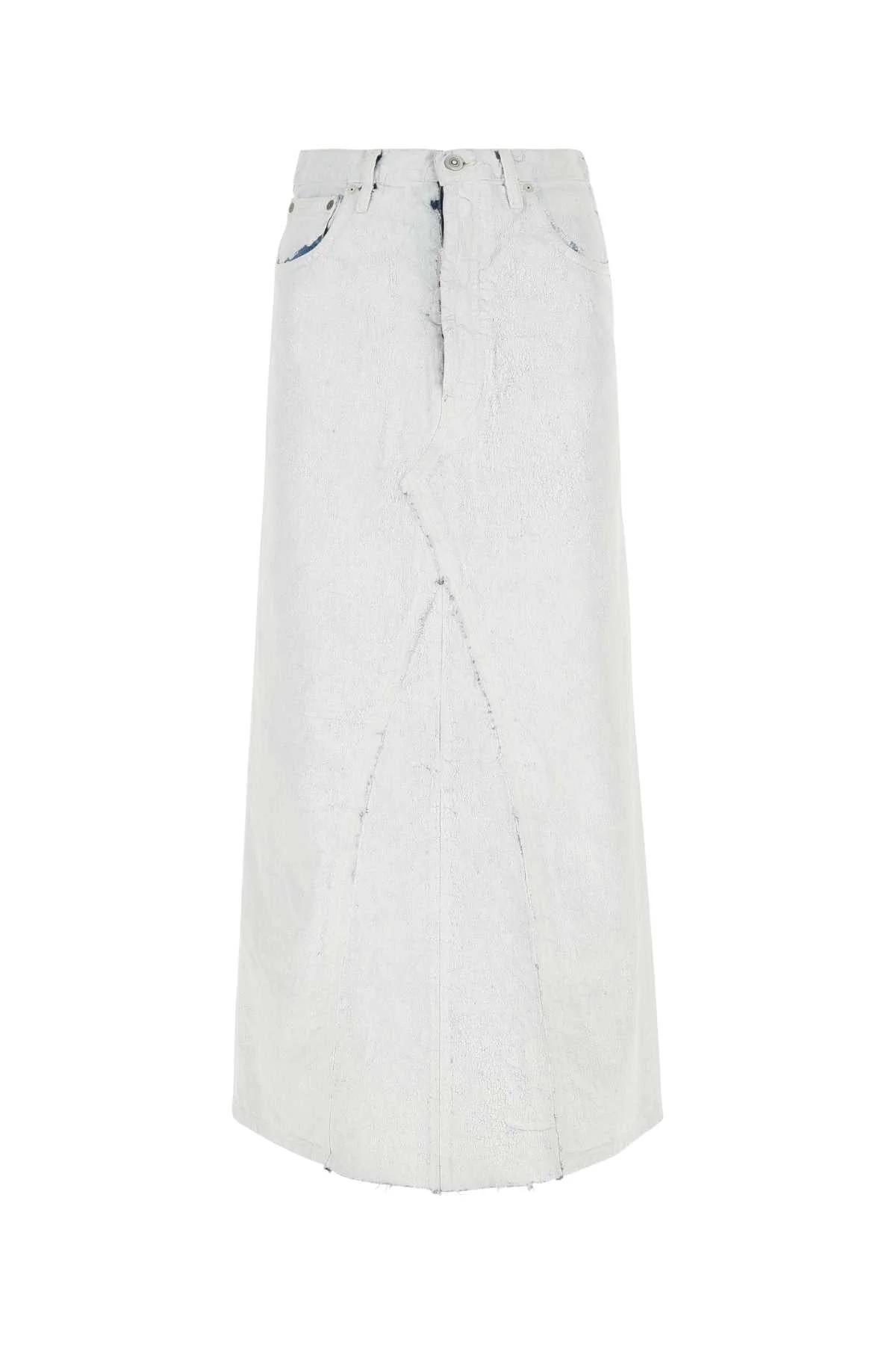 Maison Margiela Women White Denim Skirt - 1