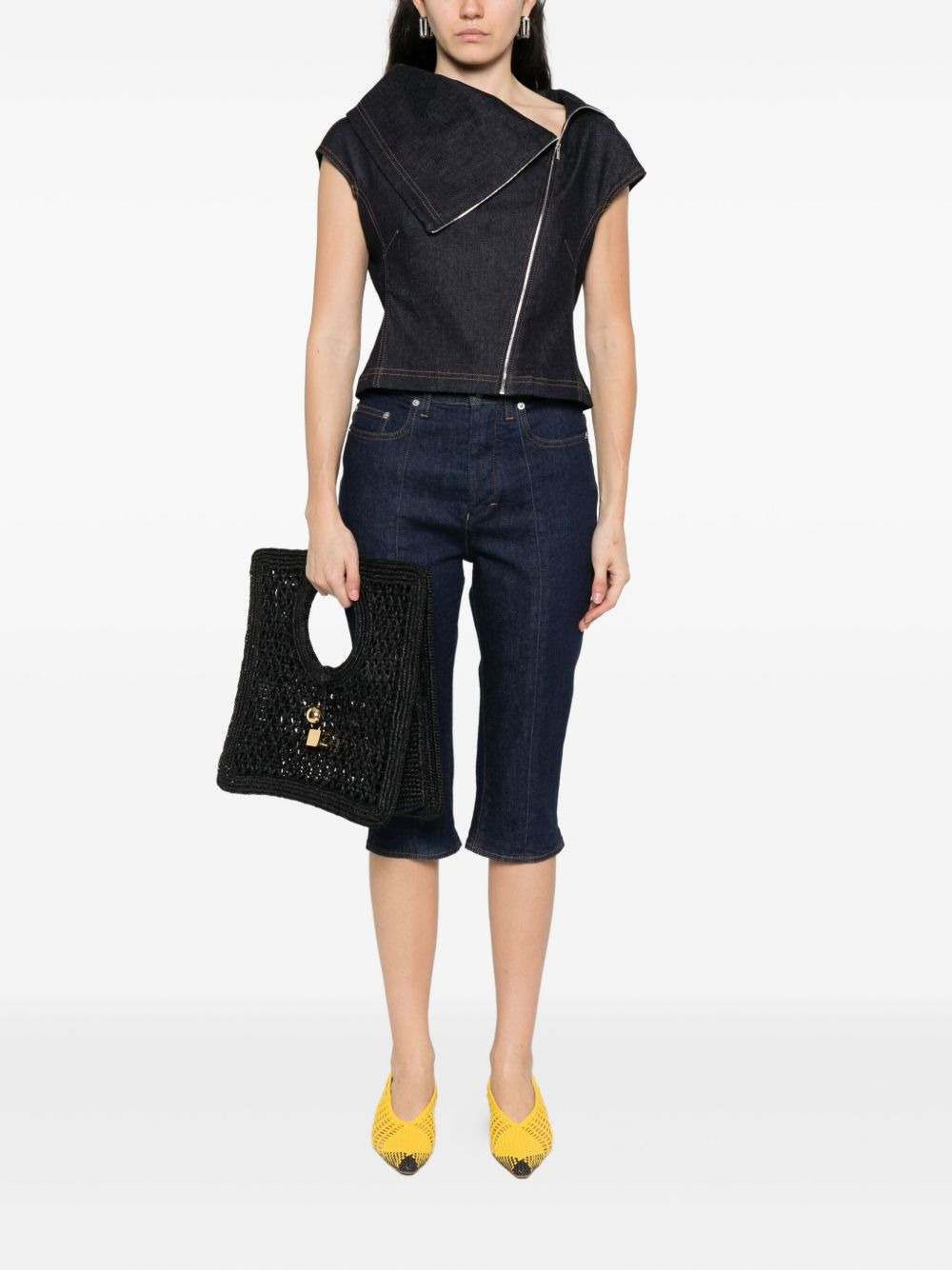 zip-front asymmetrical top - 2