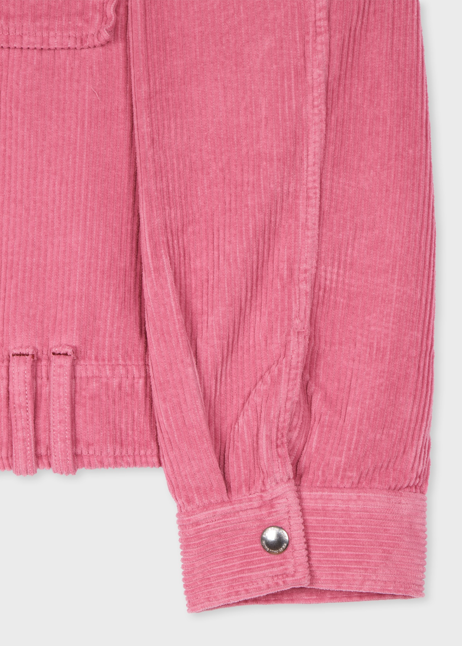 Women's Pink Corduroy Chore Jacket - 4