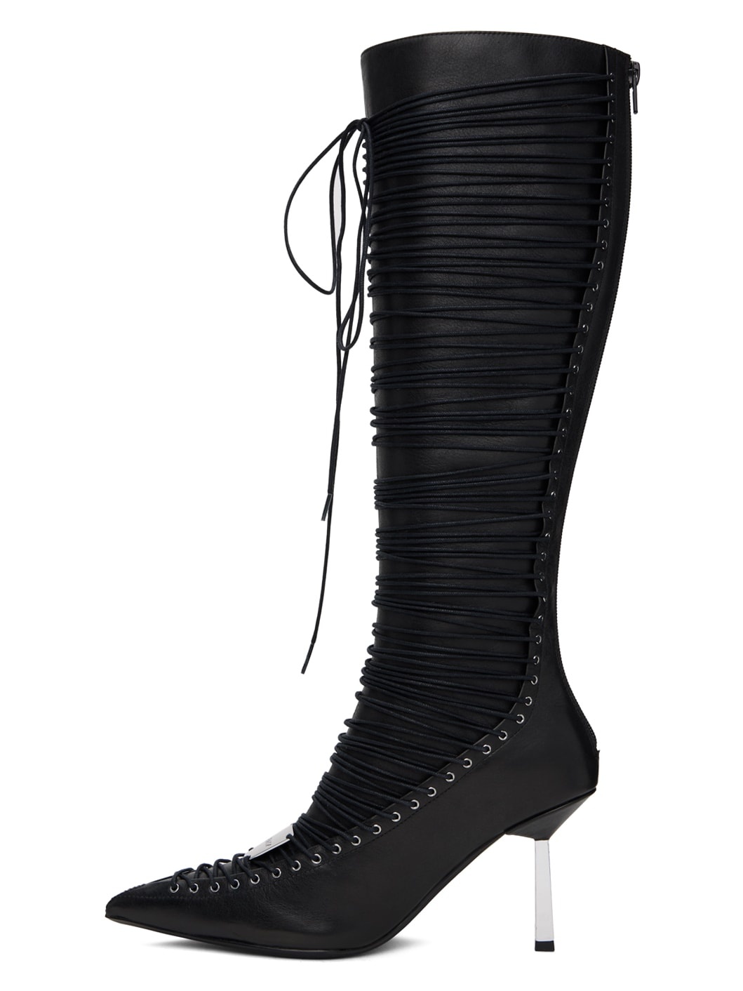 Black High Heel Anastazja Knee Boots - 3