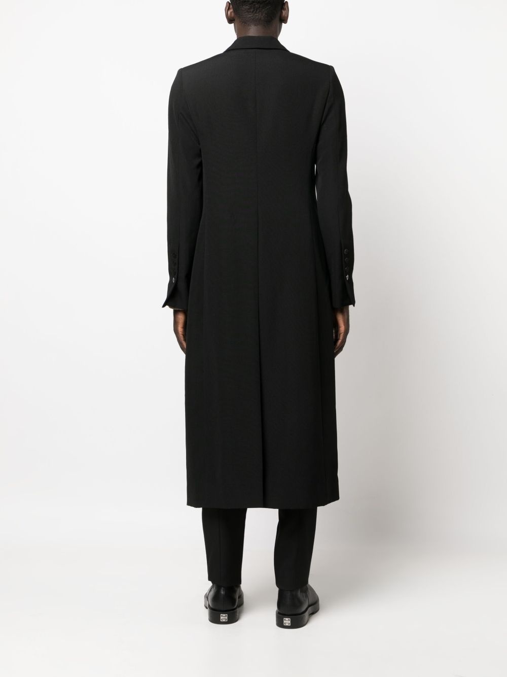 double-breasted wool midi coat - 4