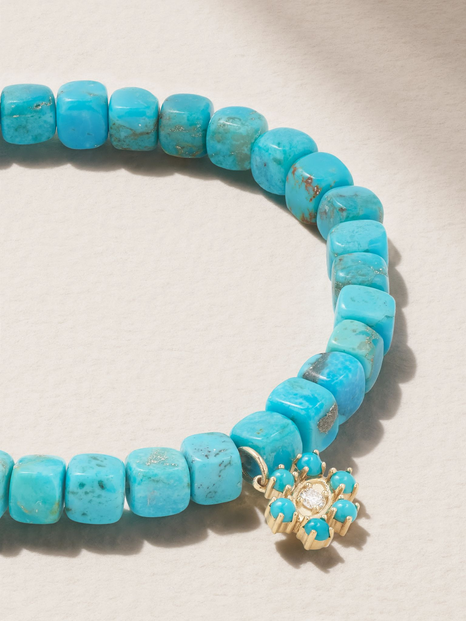 Eye 14-karat gold turquoise bracelet Sky blue - 4
