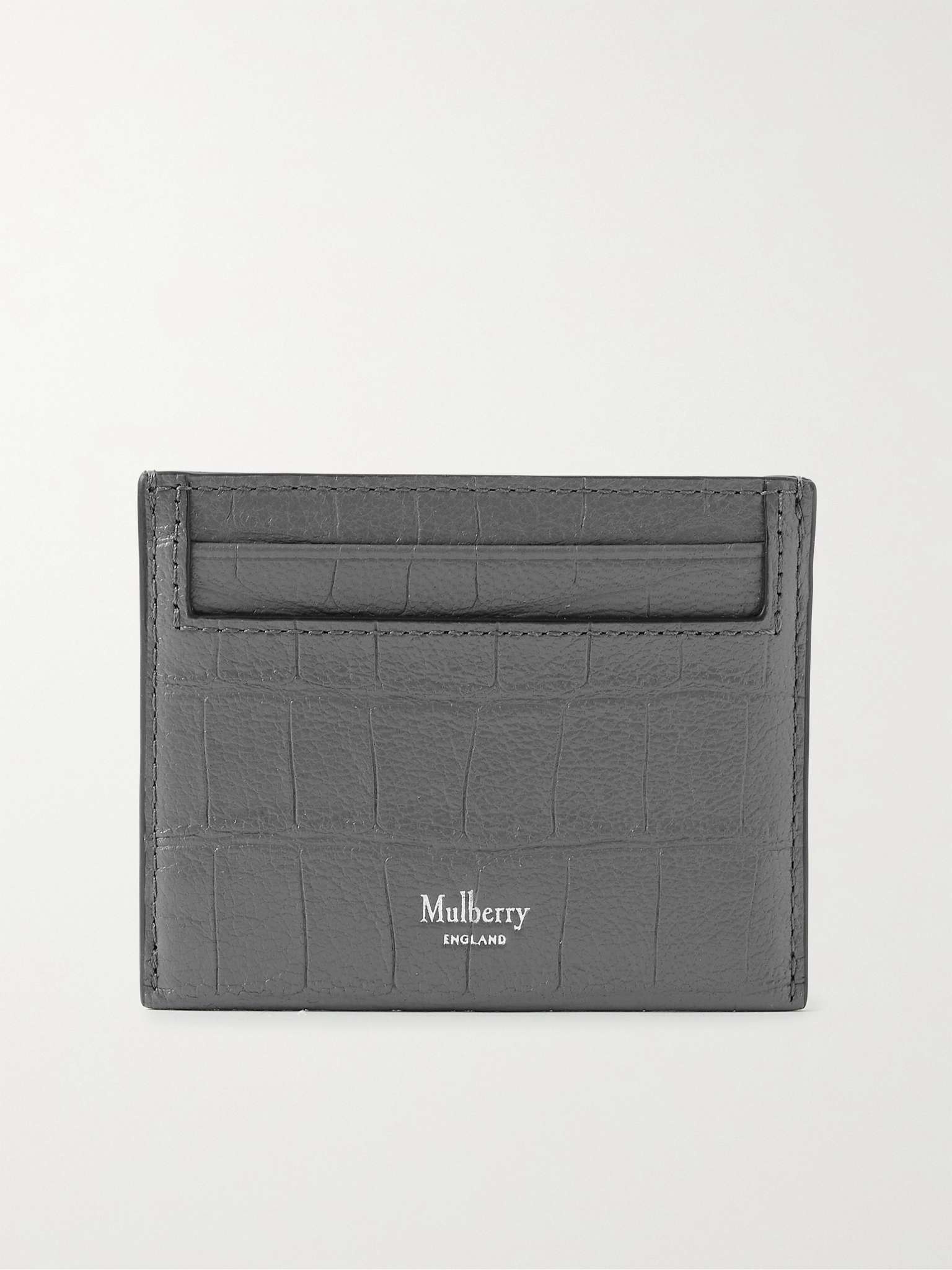 Croc-Effect Leather Cardholder - 1