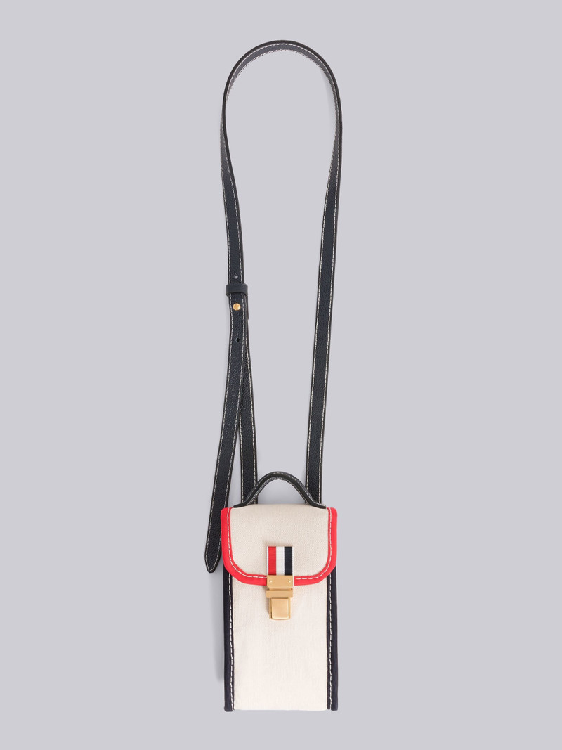 COTTON CANVAS CROSSBODY PHONE HOLDER 1