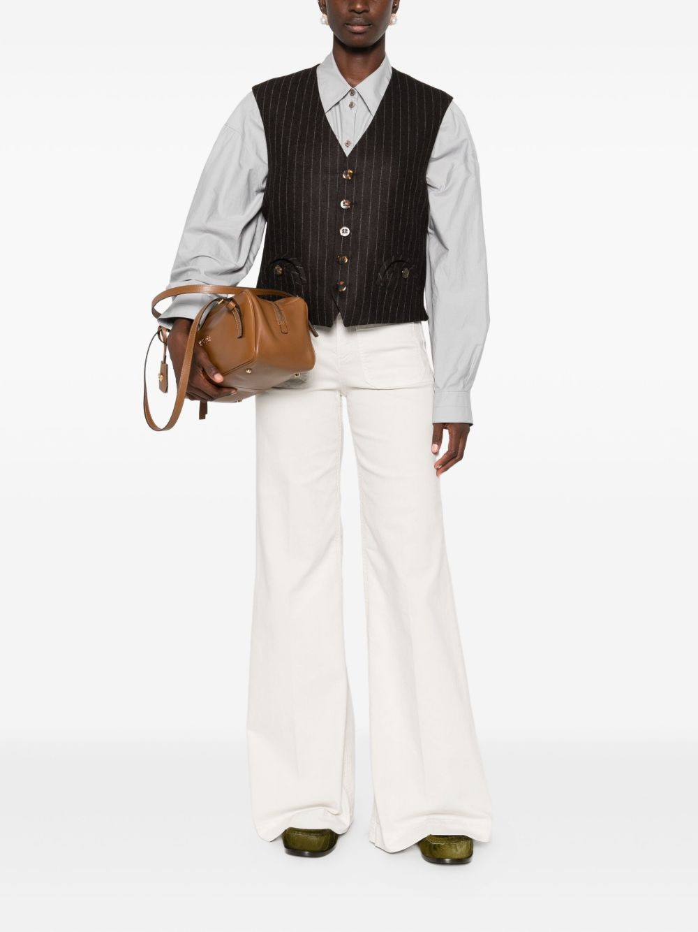 pinstripe buttoned waistcoat - 2