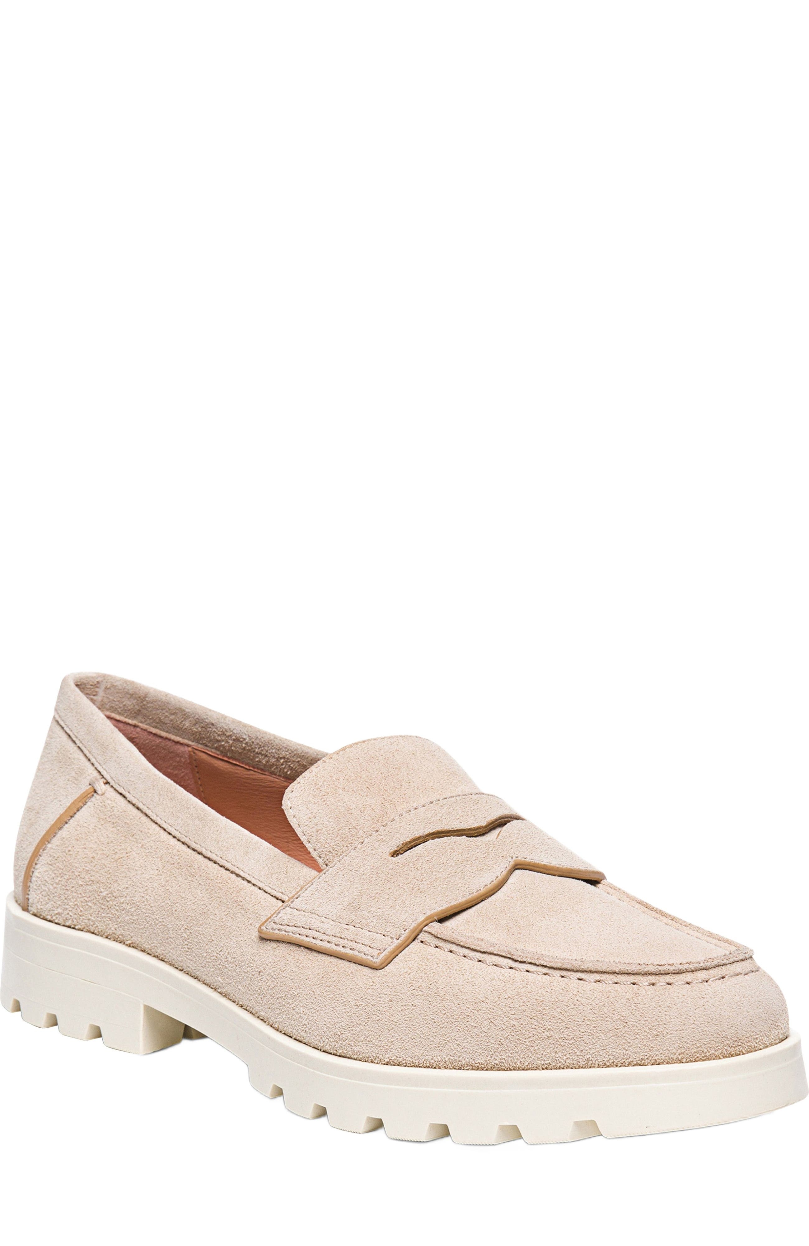 Santoni Women's suede loafer in Natural at Nordstrom - 2