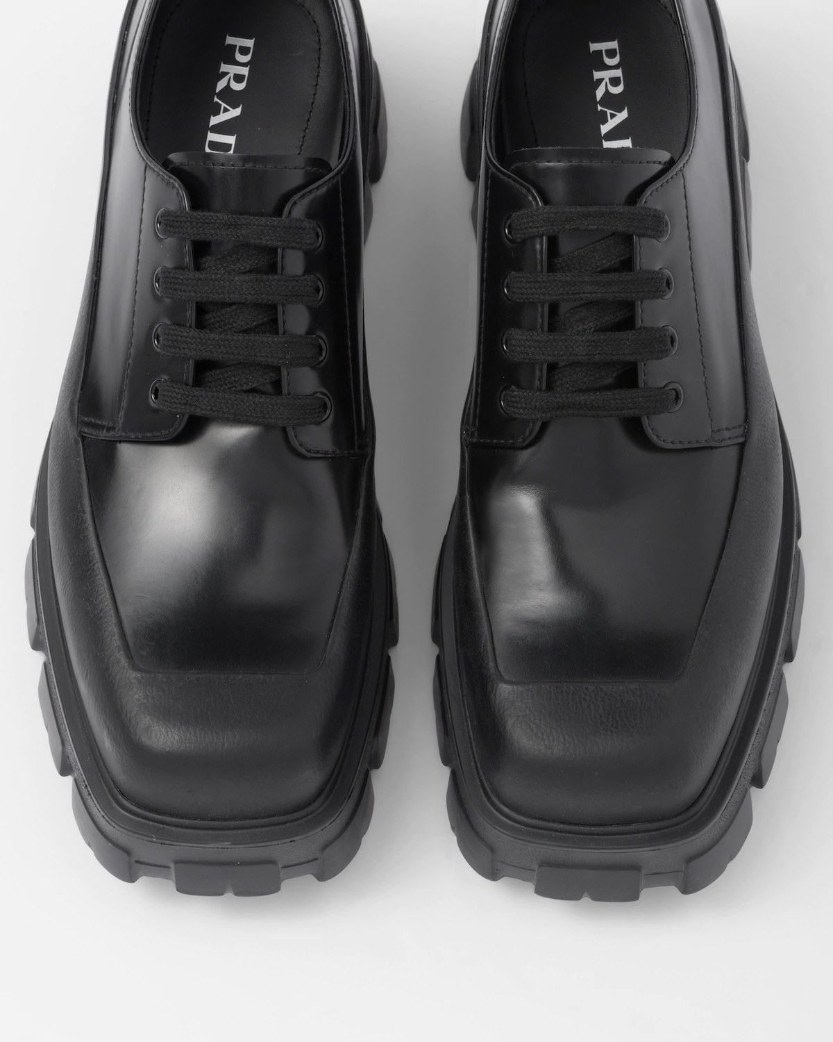 Brushed leather Derby shoes - 6