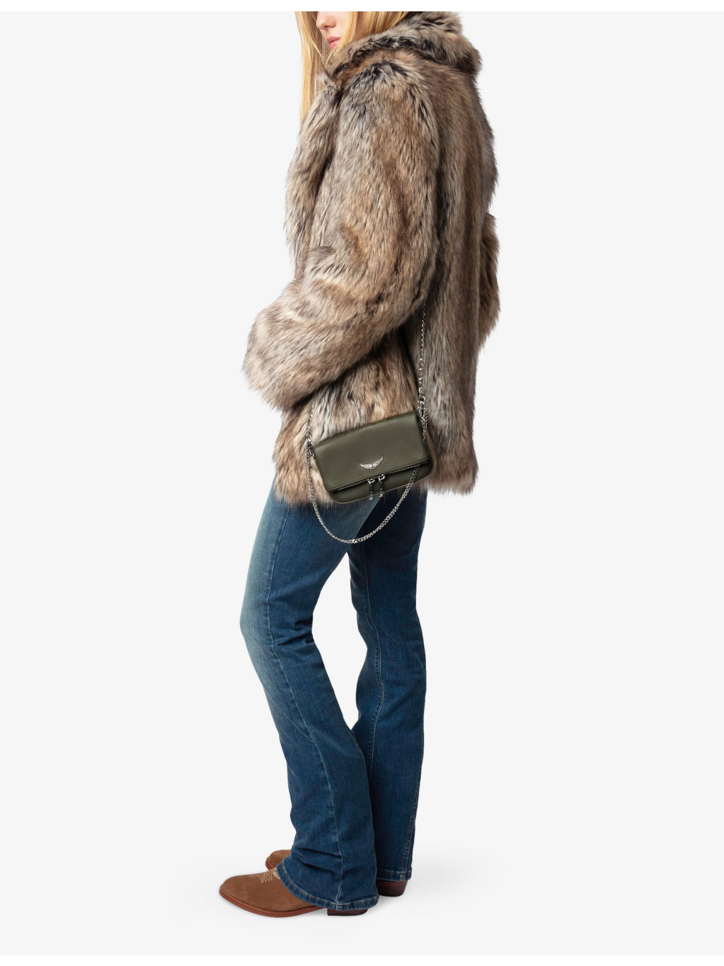 Rock Nano suede clutch bag - 6