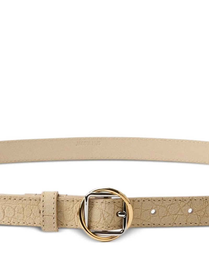 JACQUEMUS La Ceinture Salon crocodile-embossed belt outlook