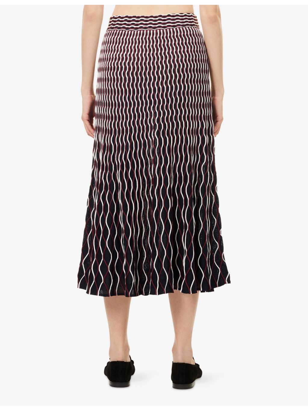 Aliza Stretch-Knit Midi Skirt - 4