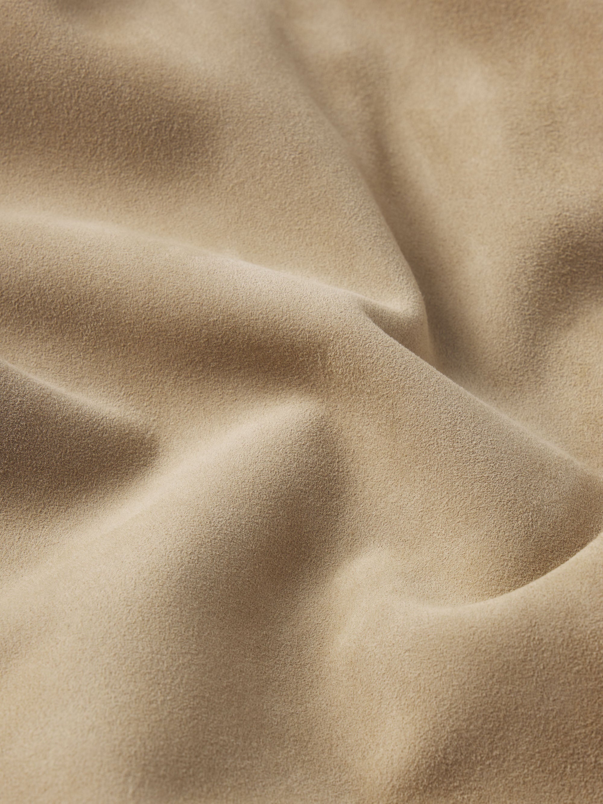 Suede Trucker Jacket in Oxford Beige - 3