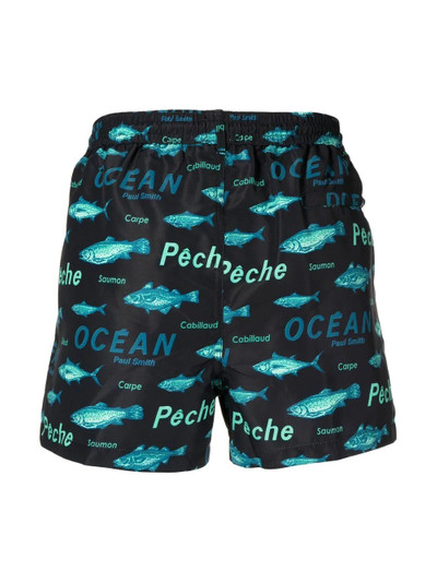 Paul Smith fish-print swim shorts outlook