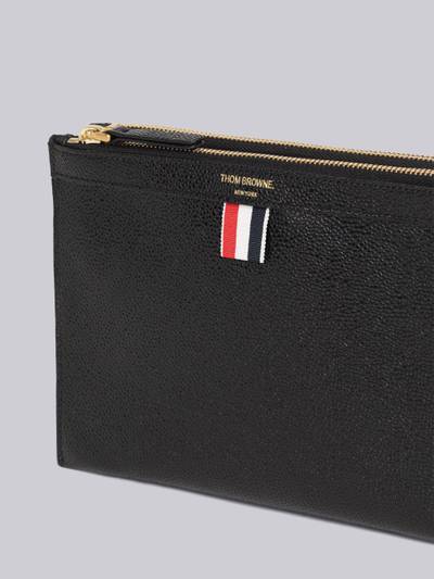 Thom Browne Pebble Grain Leather Small Document Holder Crossbody outlook
