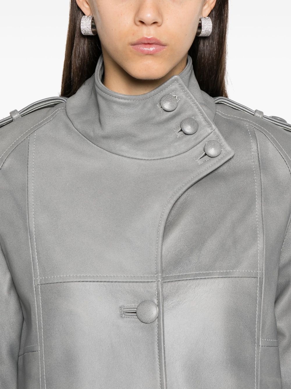 Kylen lether trench coat - 5