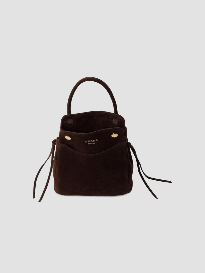 Women's Carry Mini Suede Handbag - Brown 4