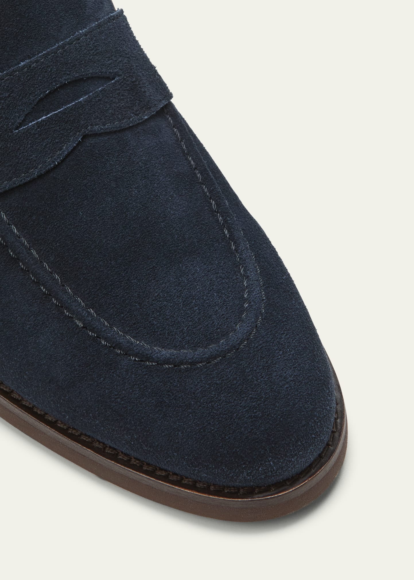 Men's Suede Penny Loafers - 3